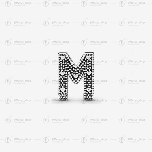 Pandora Letter M Alphabet Charm - Picture 2 of 6